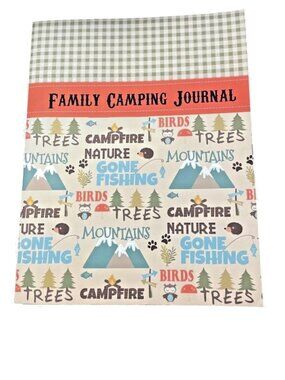 Family Camping Journal Notebook With Nature & Campfire Themed Cover Outdoor Book